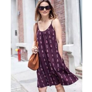 Madewell Backyard Sundress Burgundy Ikat